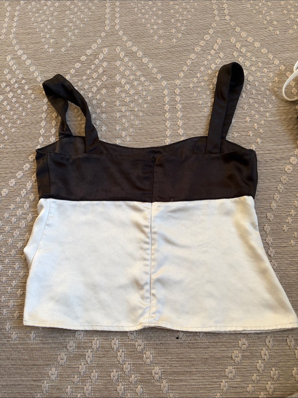 Princess Polly Black and White Two-Tone Crop Cami - Picture 2 of 2
